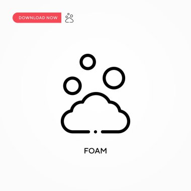 Köpük vektör simgesi. Web sitesi veya mobil uygulama için modern, basit düz vektör çizimi