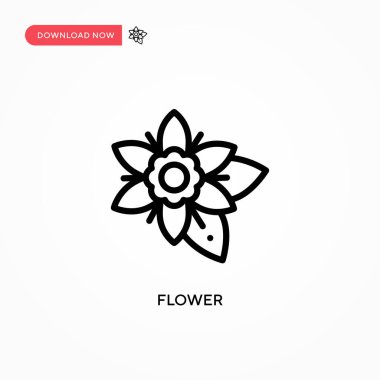 Çiçek vektör simgesi. Web sitesi veya mobil uygulama için modern, basit düz vektör çizimi