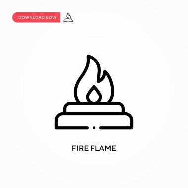 Alev vektör simgesini ateşle. Web sitesi veya mobil uygulama için modern, basit düz vektör çizimi