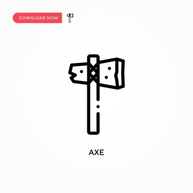 Axe vektör simgesi. Web sitesi veya mobil uygulama için modern, basit düz vektör çizimi