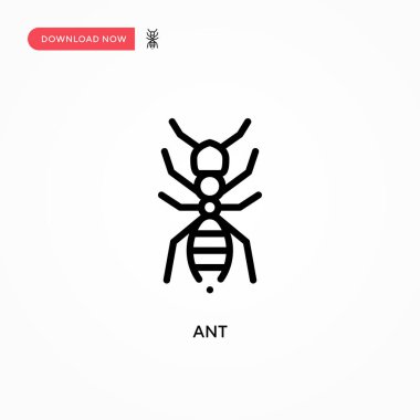Karınca vektör simgesi. Web sitesi veya mobil uygulama için modern, basit düz vektör çizimi