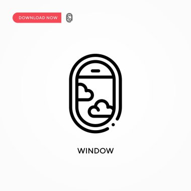 Pencere vektör simgesi. Web sitesi veya mobil uygulama için modern, basit düz vektör çizimi