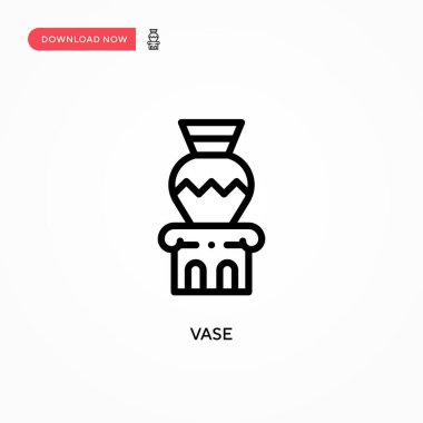 Vazo vektör simgesi. Web sitesi veya mobil uygulama için modern, basit düz vektör çizimi