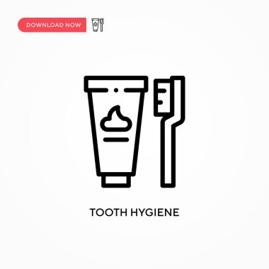 Diş hijyeni vektör ikonu. Web sitesi veya mobil uygulama için modern, basit düz vektör çizimi