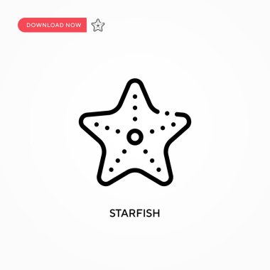 Denizyıldızı vektör simgesi. Web sitesi veya mobil uygulama için modern, basit düz vektör çizimi