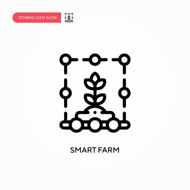Akıllı çiftlik vektör simgesi. Web sitesi veya mobil uygulama için modern, basit düz vektör çizimi