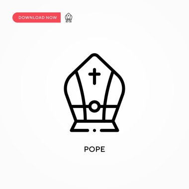 Papa vektör ikonu. Web sitesi veya mobil uygulama için modern, basit düz vektör çizimi