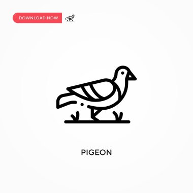 Güvercin vektör ikonu. Web sitesi veya mobil uygulama için modern, basit düz vektör çizimi