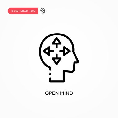 Açık zihin vektör simgesi. Web sitesi veya mobil uygulama için modern, basit düz vektör çizimi