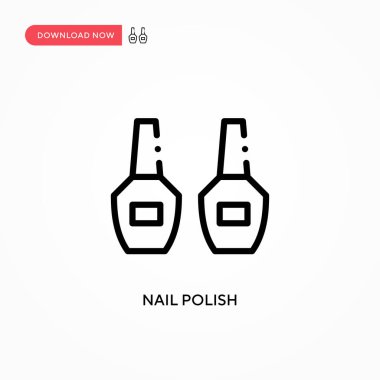 Oje vektör ikonu. Web sitesi veya mobil uygulama için modern, basit düz vektör çizimi