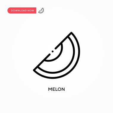 Kavun vektör simgesi. Web sitesi veya mobil uygulama için modern, basit düz vektör çizimi