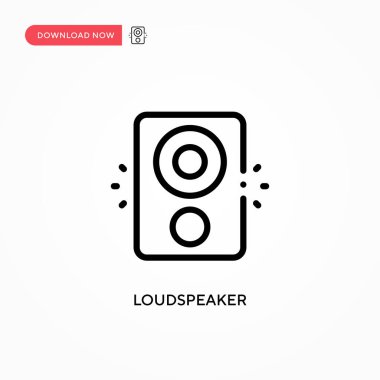 Hoparlör vektör simgesi. Web sitesi veya mobil uygulama için modern, basit düz vektör çizimi