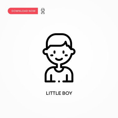 Küçük çocuk vektör ikonu. Web sitesi veya mobil uygulama için modern, basit düz vektör çizimi