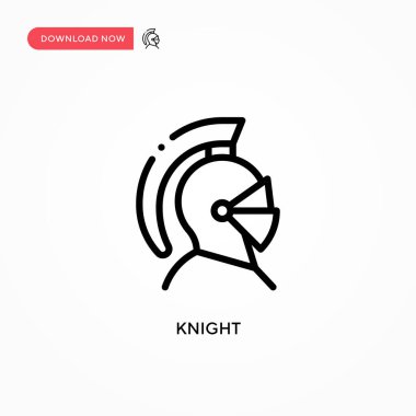 Şövalye vektör simgesi. Web sitesi veya mobil uygulama için modern, basit düz vektör çizimi