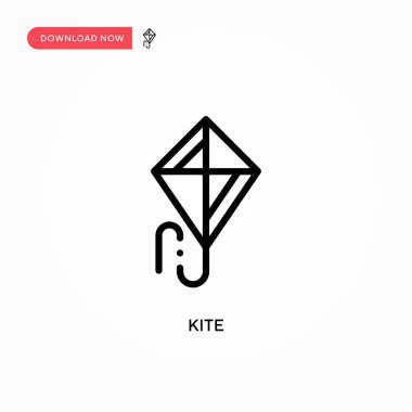 Uçurtma vektör simgesi. Web sitesi veya mobil uygulama için modern, basit düz vektör çizimi