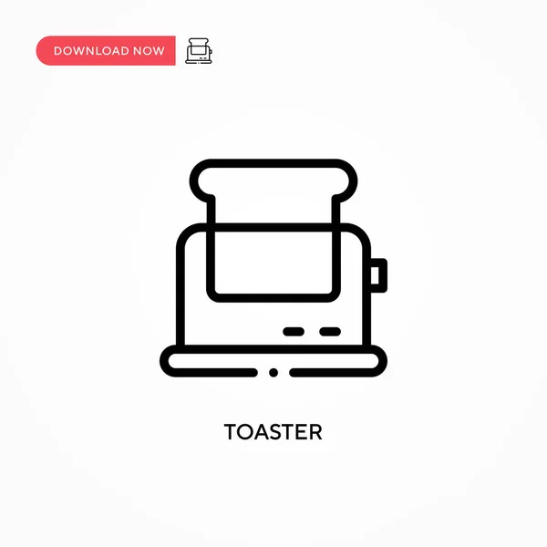 トースター ベクトル アイコン ウェブサイトやモバイルアプリのための現代的でシンプルなフラットベクトルイラスト — ストックベクタ