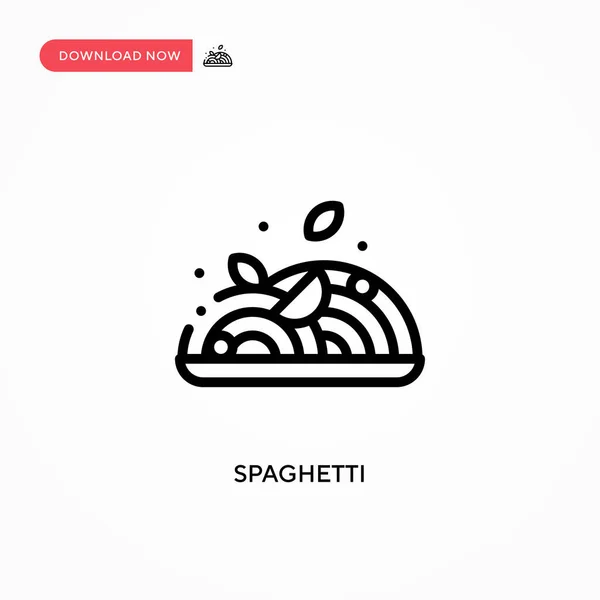 Ikon Vektor Spaghetti Ilustrasi Vektor Datar Yang Modern Dan Sederhana - Stok Vektor