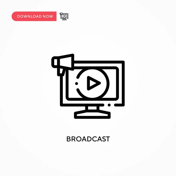 Yayın Vektör Simgesi Web Sitesi Veya Mobil Uygulama Için Modern — Stok Vektör
