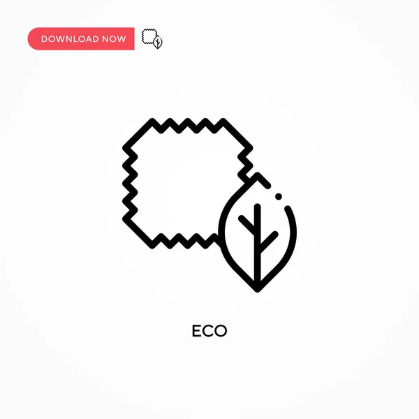 Ícone Vetorial Eco Ilustração Vetorial Plana Moderna Simples Para Web — Vetor de Stock