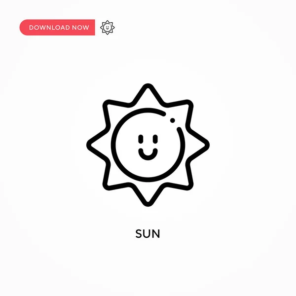 Ícone Vetor Solar Ilustração Vetorial Plana Moderna Simples Para Web — Vetor de Stock