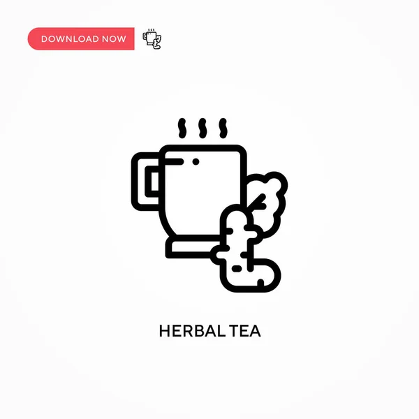 Φυτικό Τσάι Διάνυσμα Εικονίδιο Σύγχρονη Απλή Επίπεδη Διανυσματική Απεικόνιση Για — Διανυσματικό Αρχείο