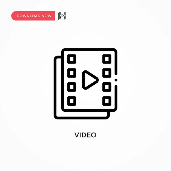 Video Vektor Symbol Moderne Einfache Flache Vektordarstellung Für Website Oder — Stockvektor