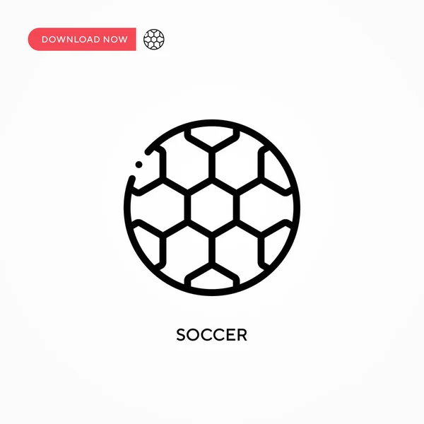 サッカーのアイコン ウェブサイトやモバイルアプリのための現代的でシンプルなフラットベクトルイラスト — ストックベクタ