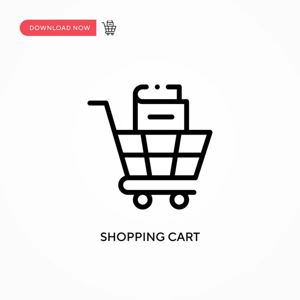 Carrinho Compras Vetor Ícone Ilustração Vetorial Plana Moderna Simples Para — Vetor de Stock