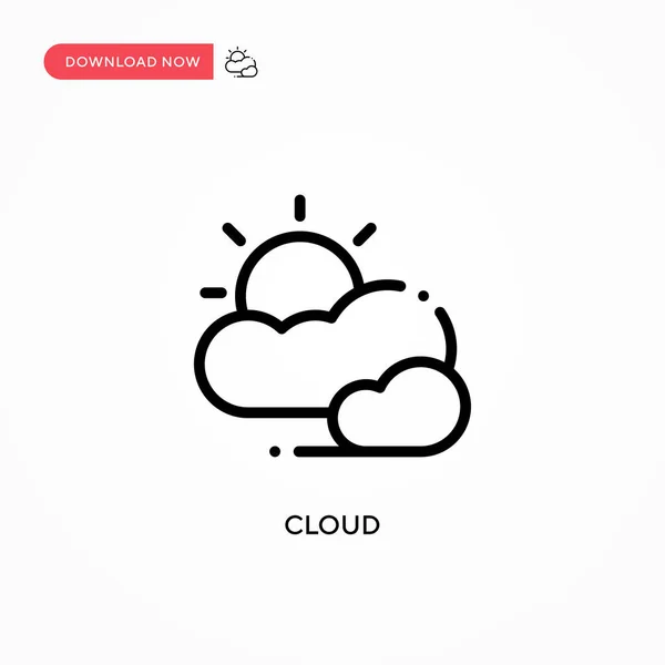 Wolkenvektorsymbol Moderne Einfache Flache Vektordarstellung Für Website Oder Mobile App — Stockvektor