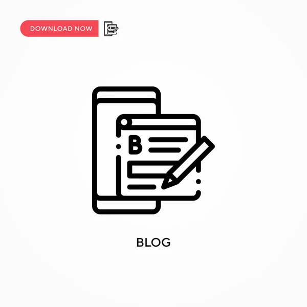 Ícone Vetorial Blog Ilustração Vetorial Plana Moderna Simples Para Web — Vetor de Stock