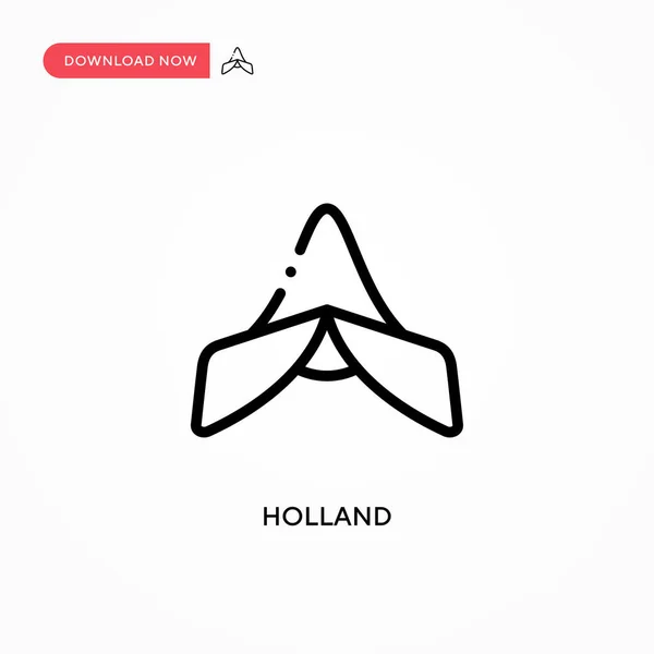 Holland Vector Icono Moderno Simple Ilustración Vector Plano Para Sitio — Vector de stock