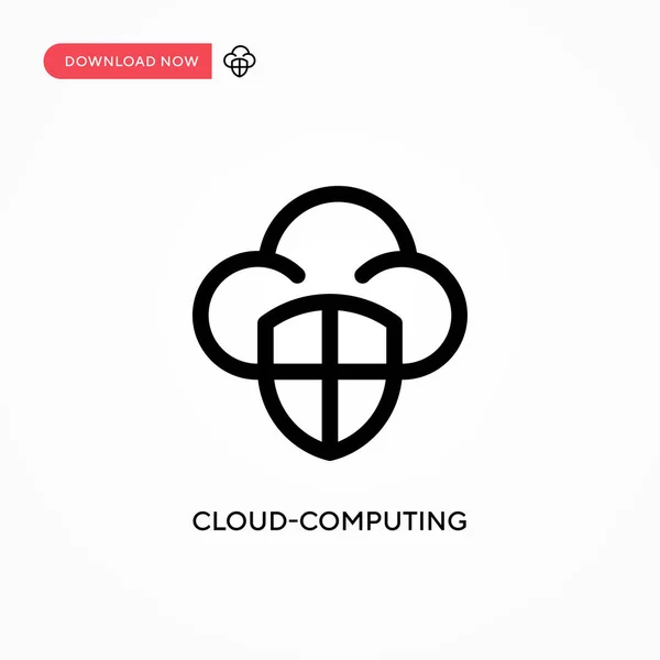 Cloud Computing Vektor Symbol Moderne Einfache Flache Vektordarstellung Für Website — Stockvektor