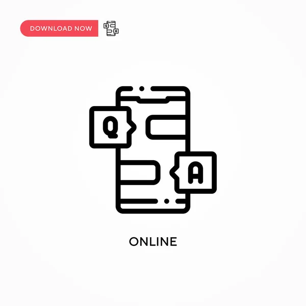Online Vektorsymbol Moderne Einfache Flache Vektordarstellung Für Website Oder Mobile — Stockvektor