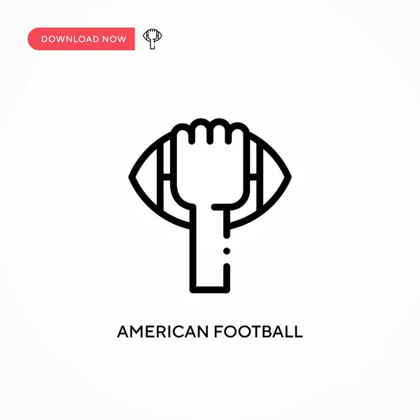 Amerikansk Fotbollsvektor Ikon Modern Enkel Platt Vektor Illustration För Webbplats — Stock vektor