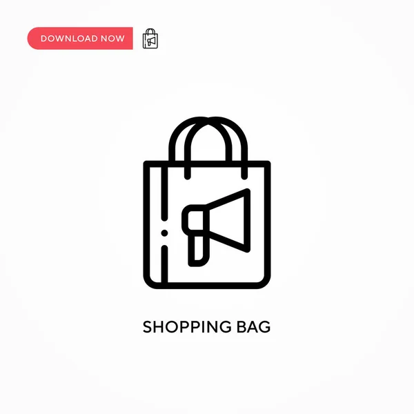 购物袋矢量图标 网站或移动应用程序的现代 简单的平面矢量说明 — 图库矢量图片