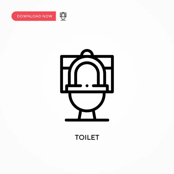 Toalettvektorikon Modern Enkel Platt Vektor Illustration För Webbplats Eller Mobilapp — Stock vektor