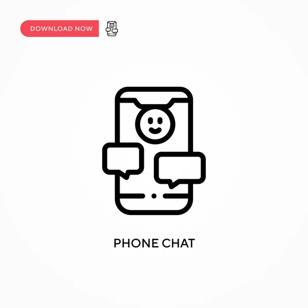 Teléfono Icono Chat Vector Moderno Simple Ilustración Vector Plano Para — Vector de stock