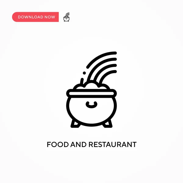 Essen Und Restaurant Vektorsymbol Moderne Einfache Flache Vektordarstellung Für Website — Stockvektor