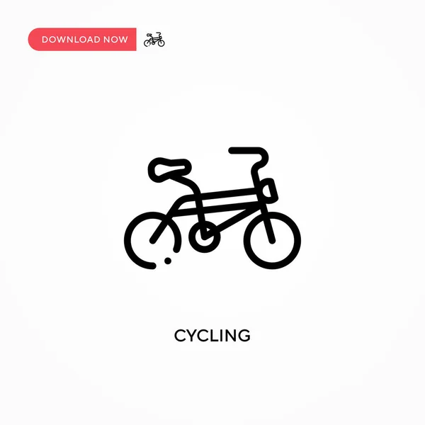 Ícone Vetor Ciclismo Ilustração Vetorial Plana Moderna Simples Para Web —  Vetores de Stock