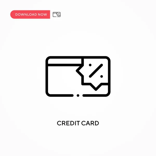 Kreditkarten Vektor Symbol Moderne Einfache Flache Vektordarstellung Für Website Oder — Stockvektor