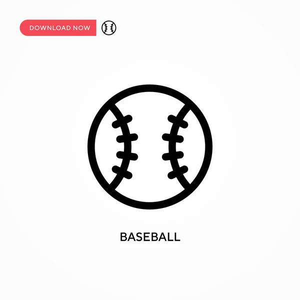 Icono Vector Béisbol Moderno Simple Ilustración Vector Plano Para Sitio — Vector de stock