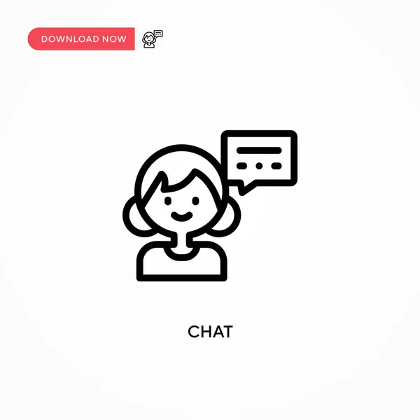 Icona Vettoriale Chat Moderna Semplice Illustrazione Vettoriale Piatta Sito Web — Vettoriale Stock