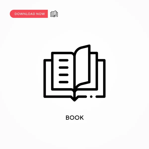 Icono Del Vector Libro Moderno Simple Ilustración Vector Plano Para — Vector de stock