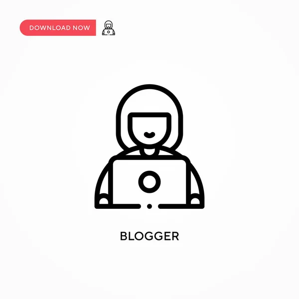Blogger Vector Icon Modern Simple Flat Vector Illustration Web Site — Stock Vector