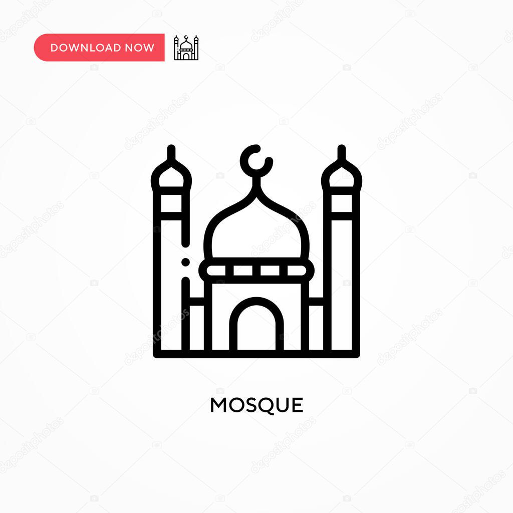 Mosque vector icon. Modern, simple flat vector illustration for web site or mobile app