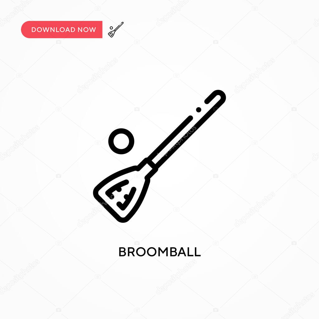 Broomball vector icon. Modern, simple flat vector illustration for web site or mobile app