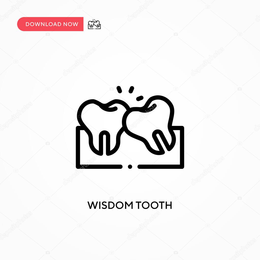 Wisdom tooth vector icon. Modern, simple flat vector illustration for web site or mobile app