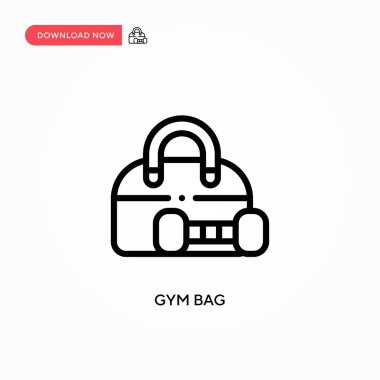 Spor çantası vektör simgesi. Web sitesi veya mobil uygulama için modern, basit düz vektör çizimi
