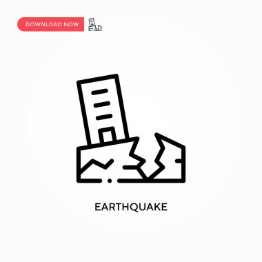 Deprem vektör simgesi. Web sitesi veya mobil uygulama için modern, basit düz vektör çizimi