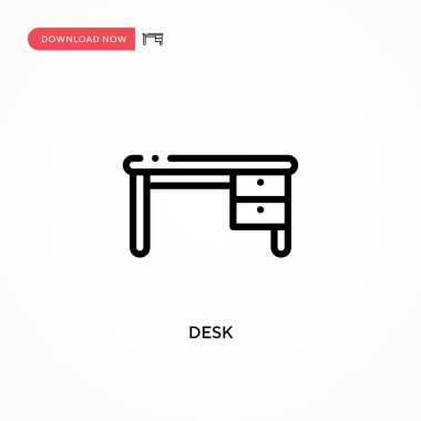Masa vektör simgesi. Web sitesi veya mobil uygulama için modern, basit düz vektör çizimi